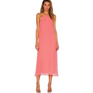 LIKELY Chester Pleated Midi Dress Fruit Punch Pink NWT Size 4 Revolve $208